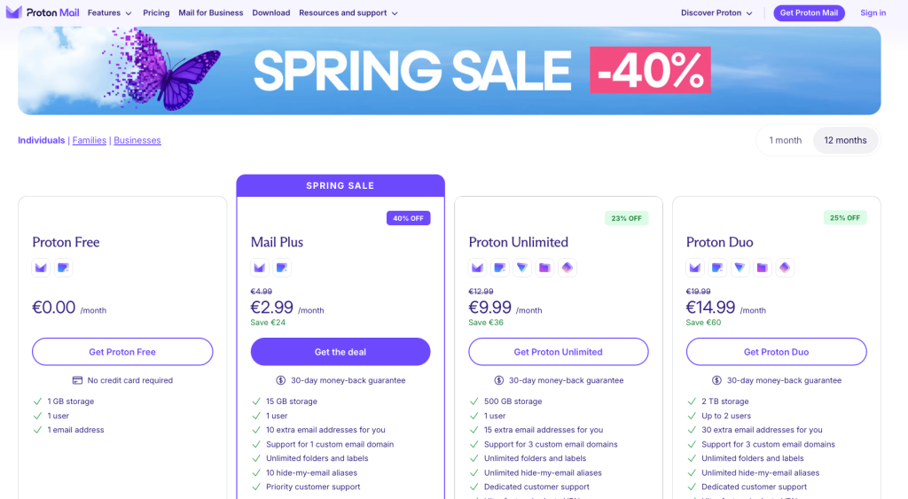 Proton Frühjahrsverkauf 2026