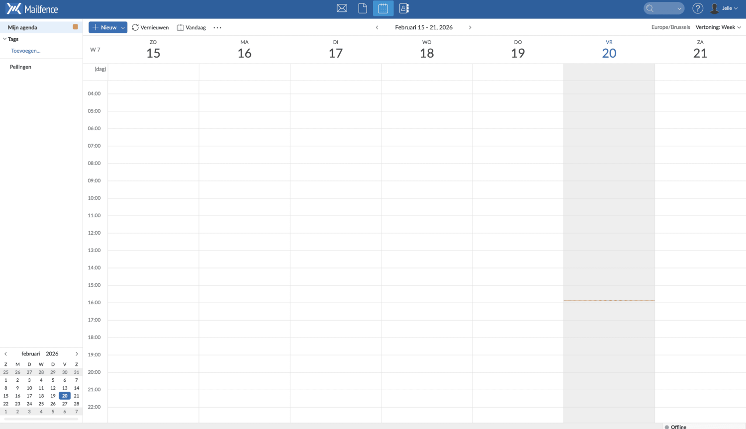Mailfence Kalender