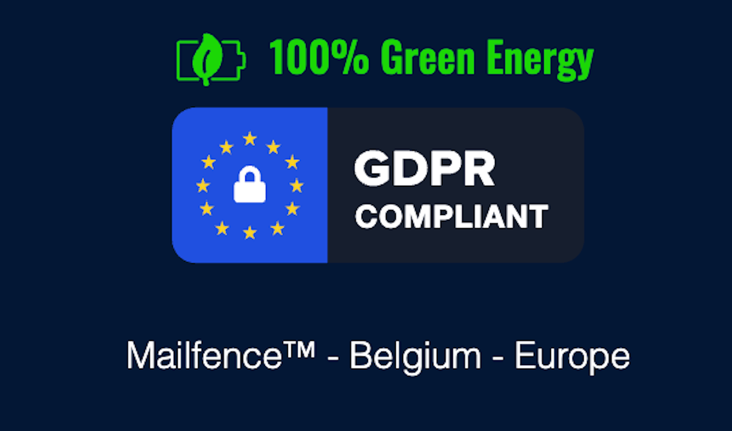 Mailfence DSGVO-konform und grüne Energie